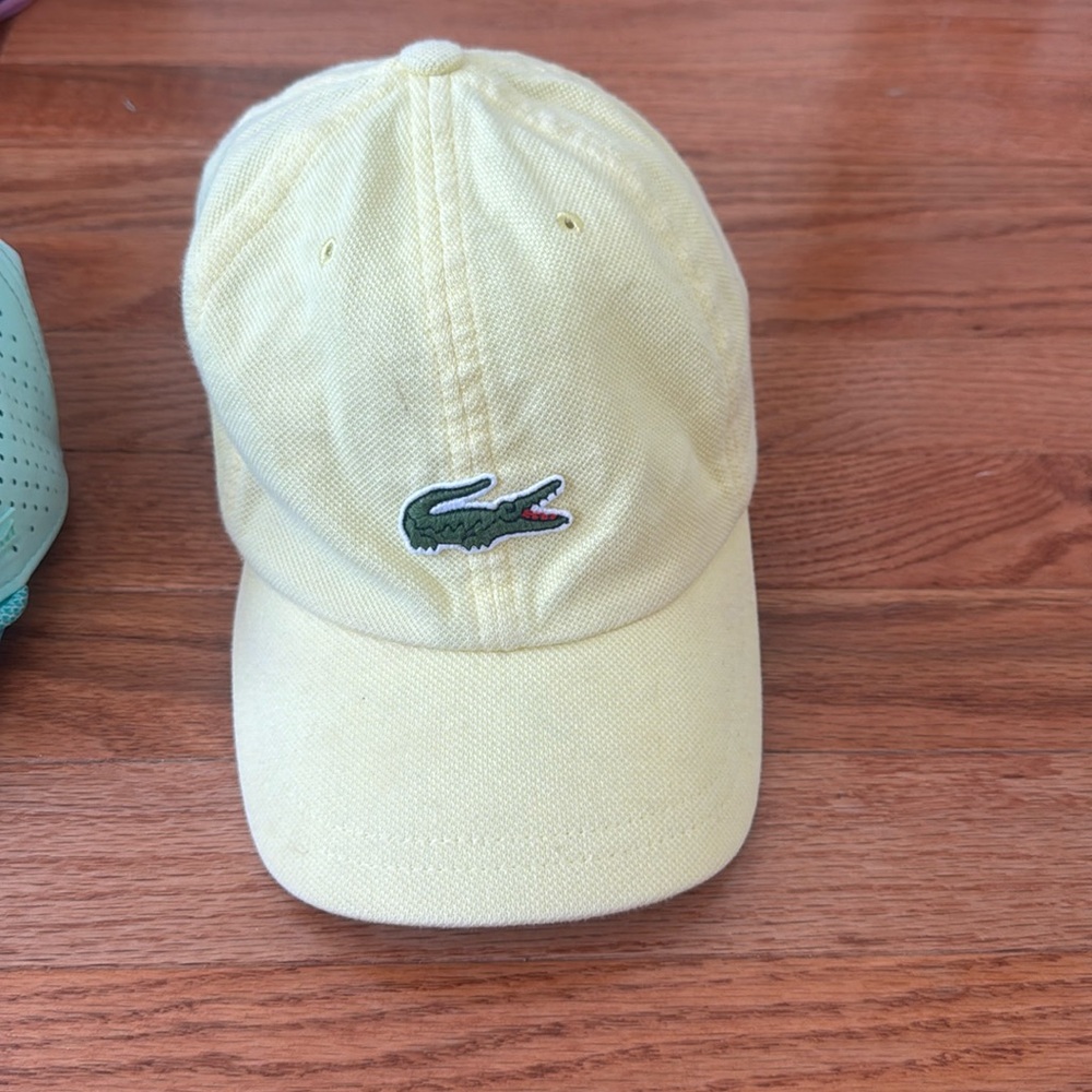Yellow Lacoste hat